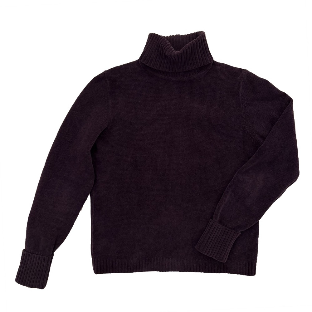 Eddie Bauer purple chenille turtleneck sweater size M